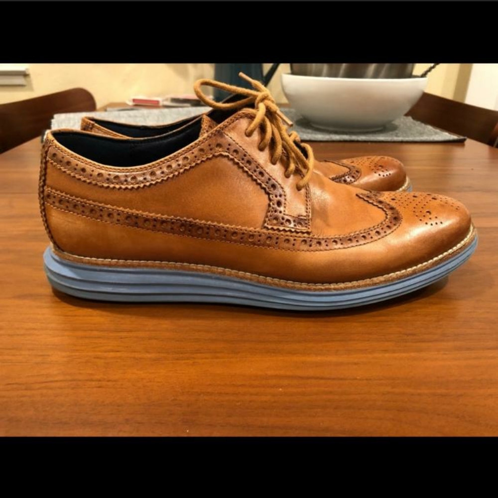 Rare Cole Haan Lunargrand Camello Long Wingtip